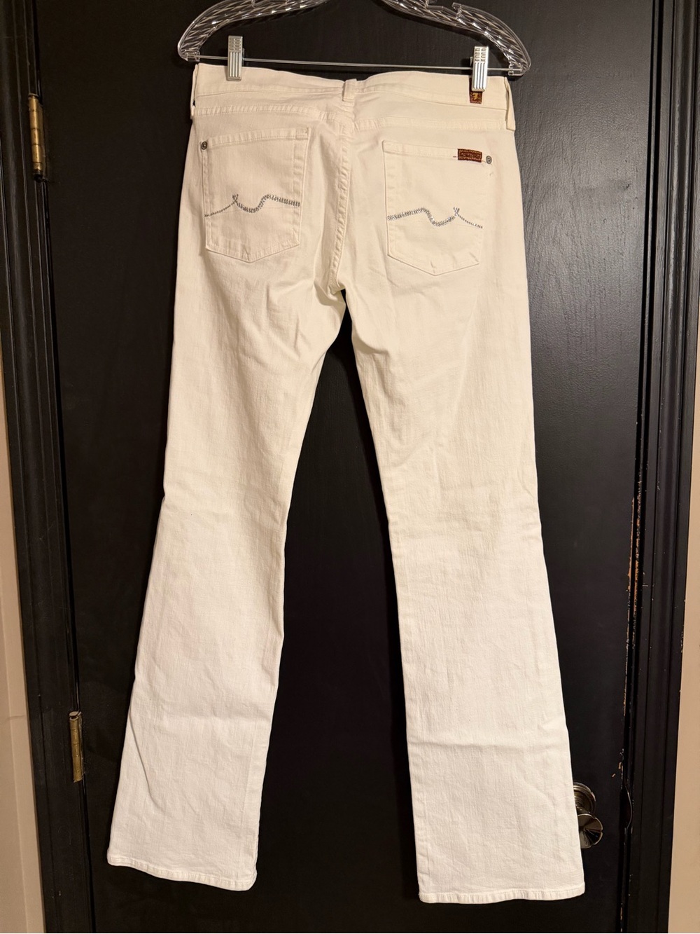 VINTAGE Y2K White Mid-Rise Bootcut Jeans by Seven